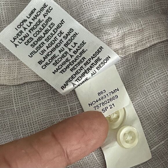 Nordstrom Men’s Light Pink Short Sleeve Button Up Trim Fit 100% Linen Shirt Sz M - Picture 7 of 8